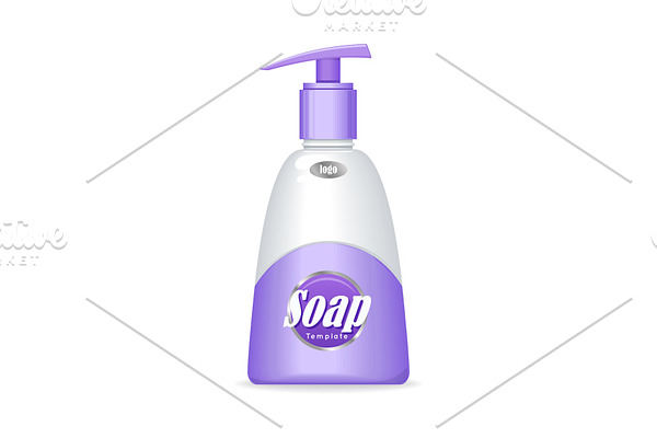 Soap Bottle with Spreader. Cosmetic