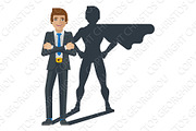 Superhero Businessman Shadow