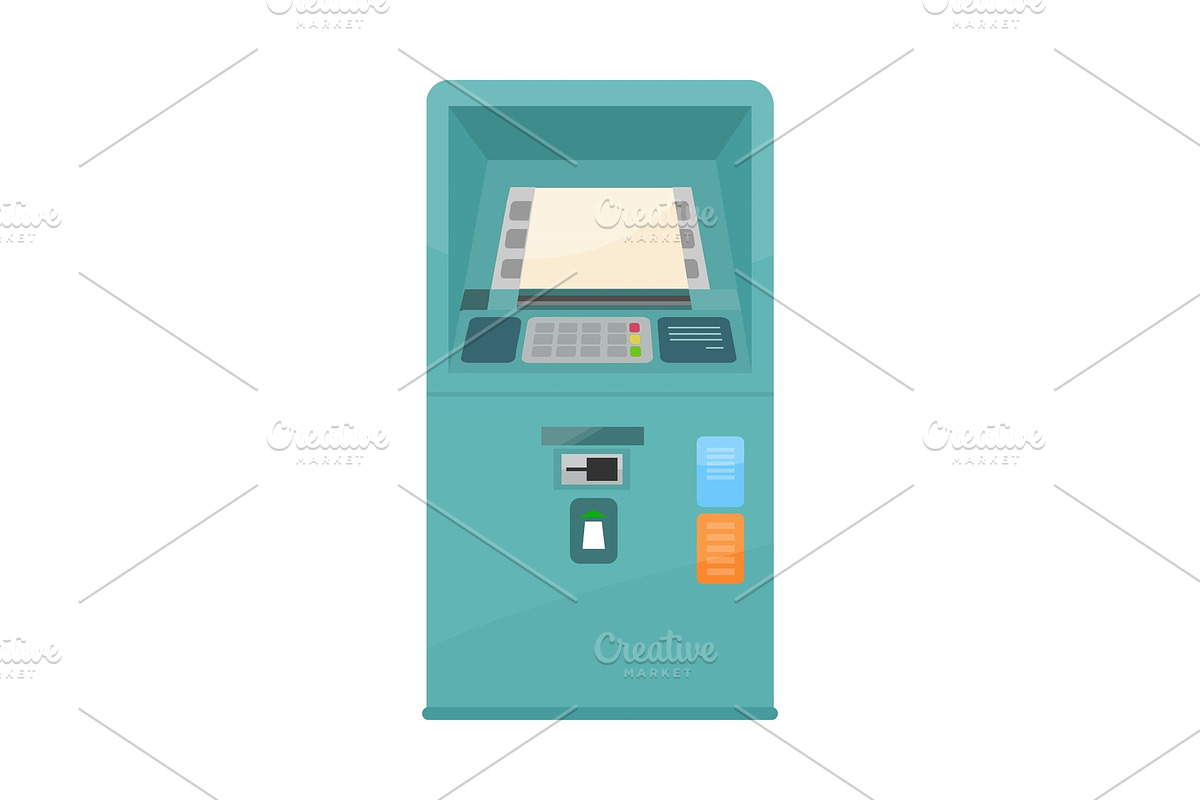 Automated Teller Machine Vector in Illustrations - product preview 8