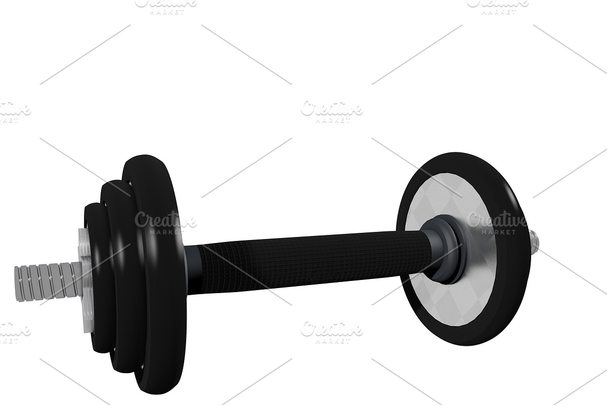 3d illustration of dumbbell in Illustrations - product preview 8