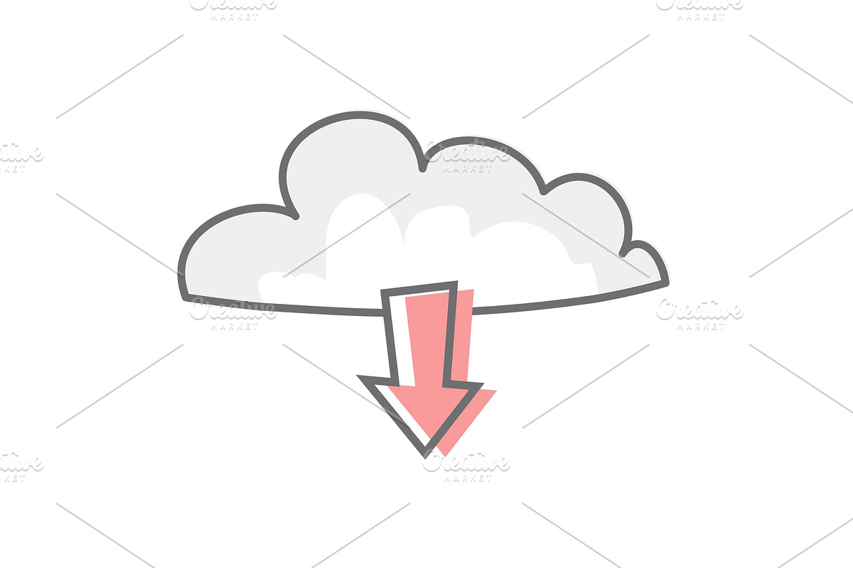 Cloud Isolated on White. Video in Illustrations - product preview 8