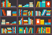 Bookshelf seamless background