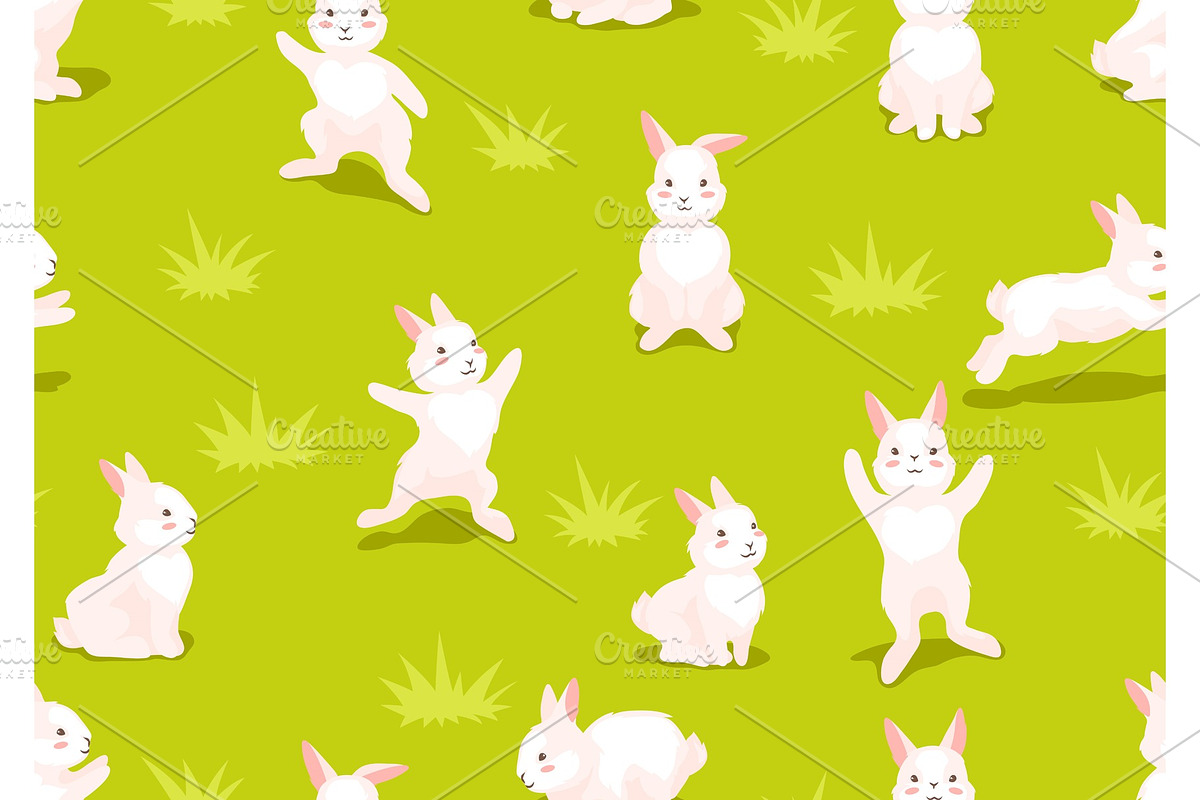 Seamless pattern with cute Easter in Patterns - product preview 8