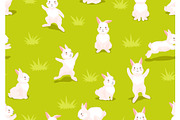 Seamless pattern with cute Easter