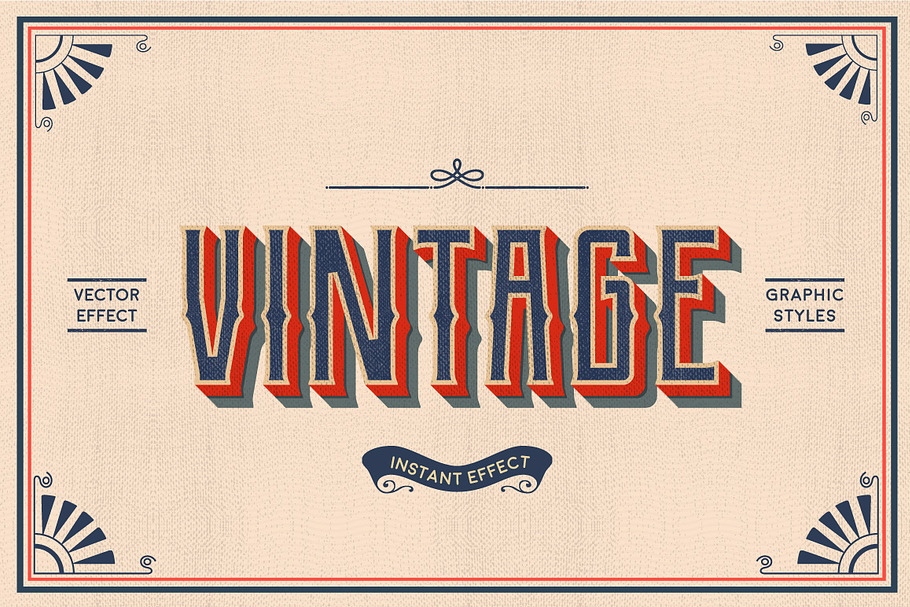 Vintage Text Effects (Illustrator) in Add-Ons - product preview 8
