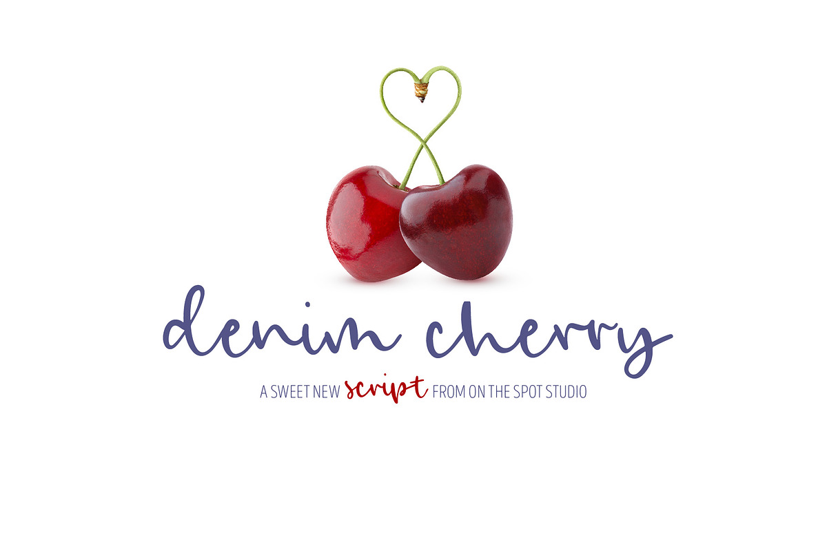 Denim Cherry in Script Fonts - product preview 8