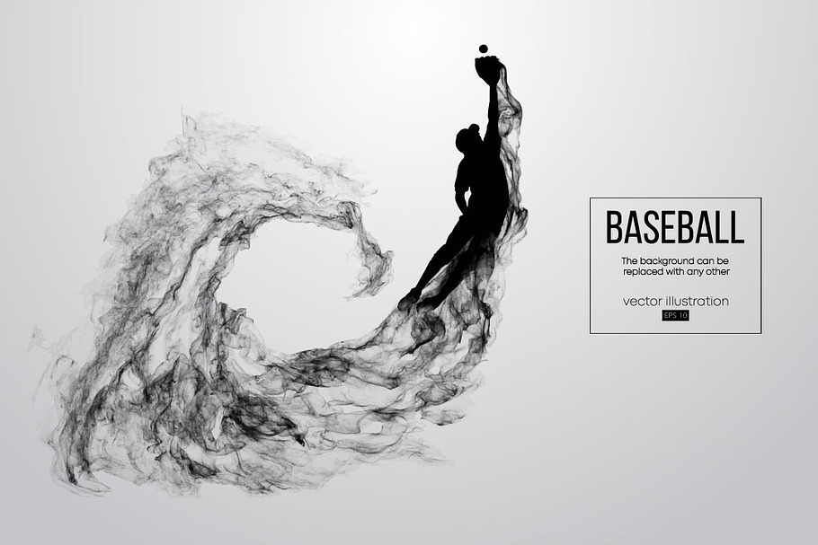 Silhouette of a baseball player
