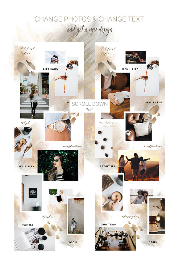 Monet Instagram Puzzle Template in Instagram Templates - product preview 1