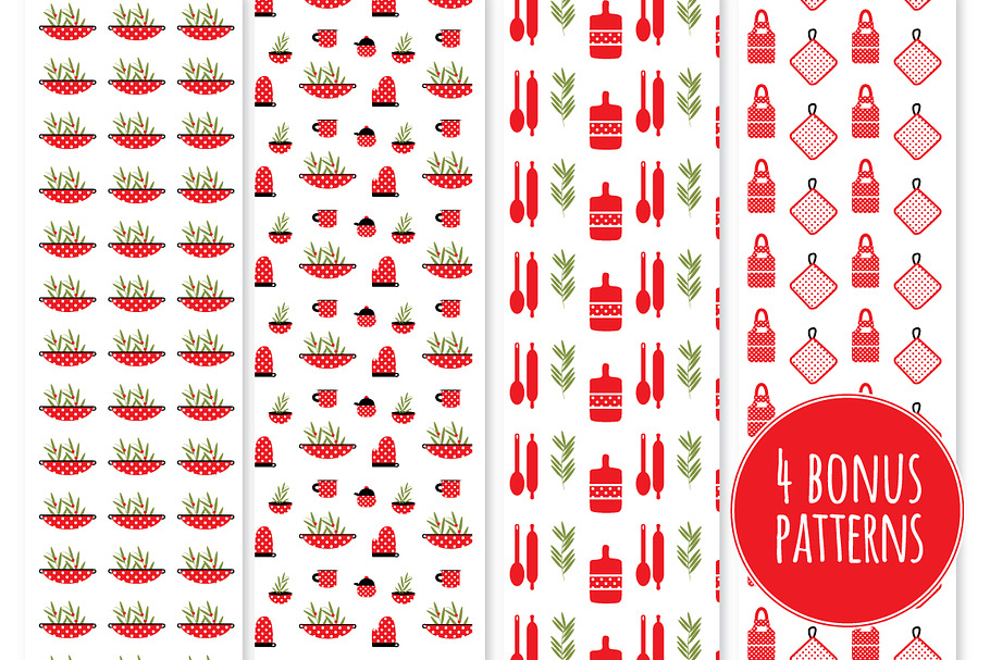 PolkaDot Kitchen Clipart & Patterns