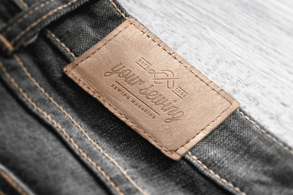 Logo Mockup Label Jeans - 5 Styles