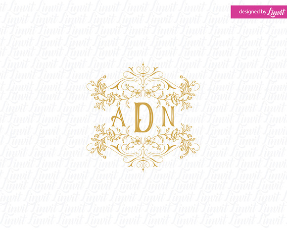 Floral Wedding Logo in Logo Templates - product preview 1