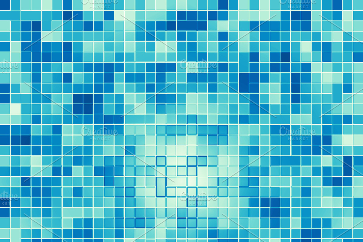 Texture Swimming pool Mosaic tile in Illustrations - product preview 8
