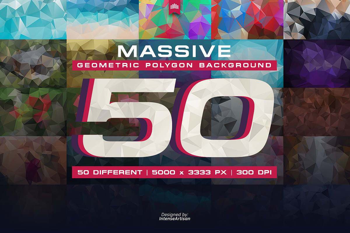Massive - 50 Polygon Background in Textures - product preview 8