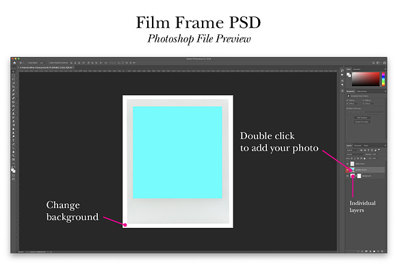 Instant Film Frames Pack - PSD in Print Mockups - product preview 10