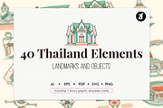 40 Thailand elements with Graphic