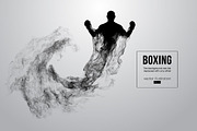Abstract silhouette of a boxer