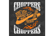 Choppers - vector vintage bikers