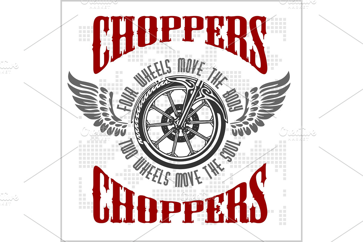 Choppers - vector vintage bikers in Illustrations - product preview 8