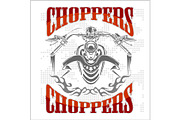 Choppers - vector vintage bikers