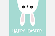 Happy Easter Rabbit upside down