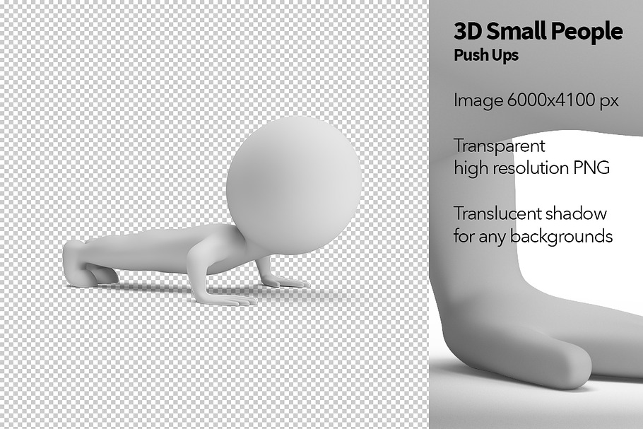 3D Small People - Push Ups