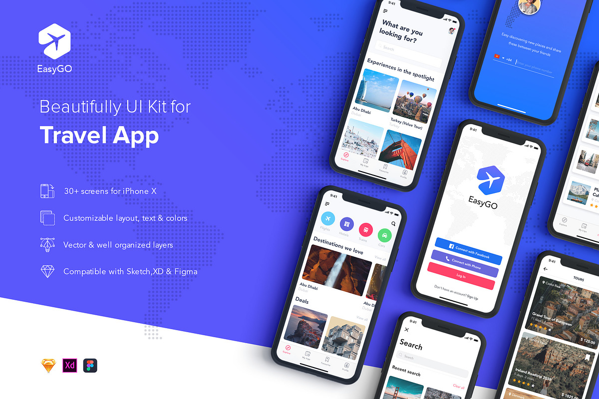 EasyGo - Travel App UI Kit in App Templates - product preview 8