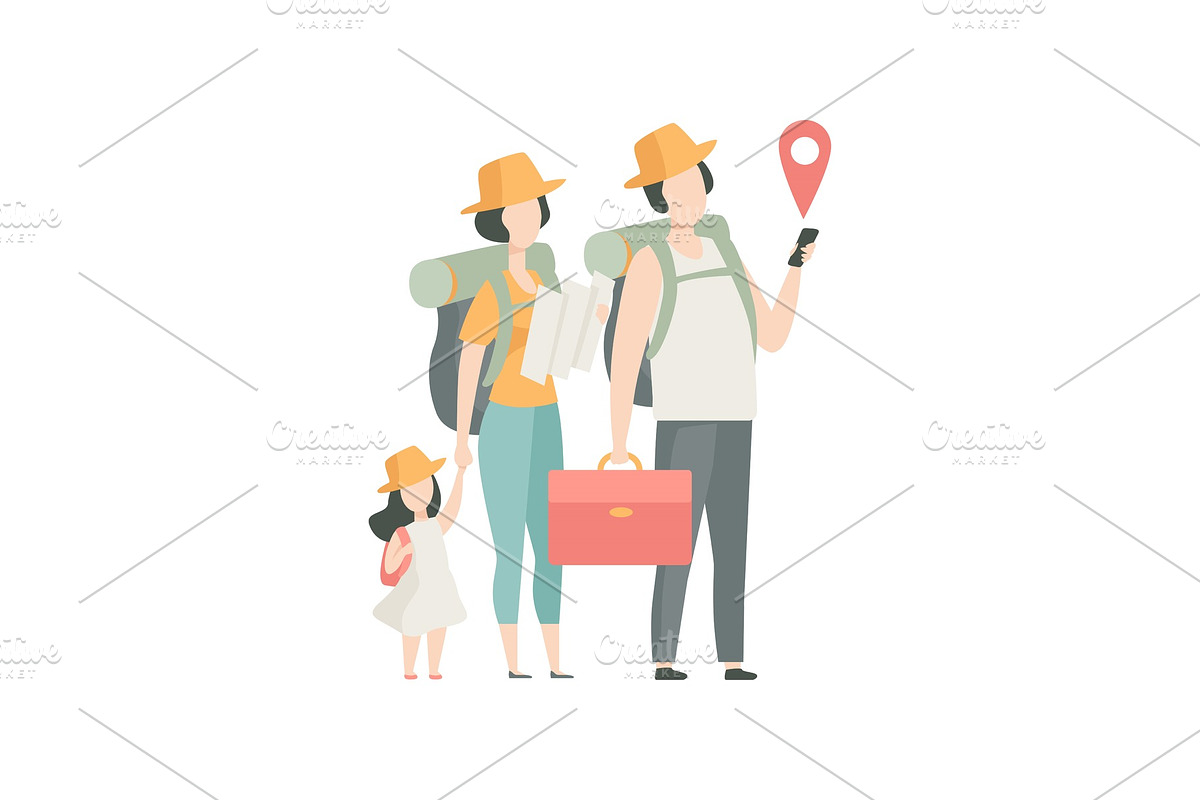 Family Travelling Together with in Illustrations - product preview 8