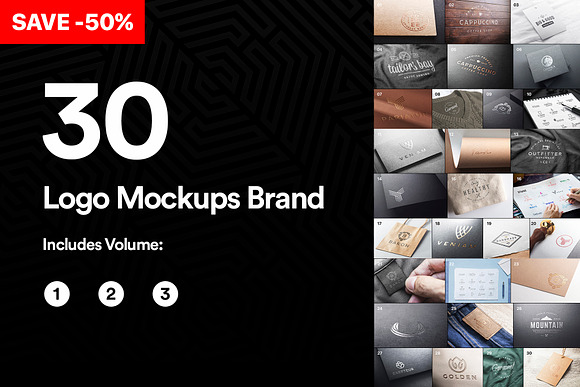 Bundle 30 Logo Mockups Brand - 2019 in Branding Mockups - product preview 252