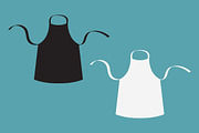 Black white blank kitchen apron set
