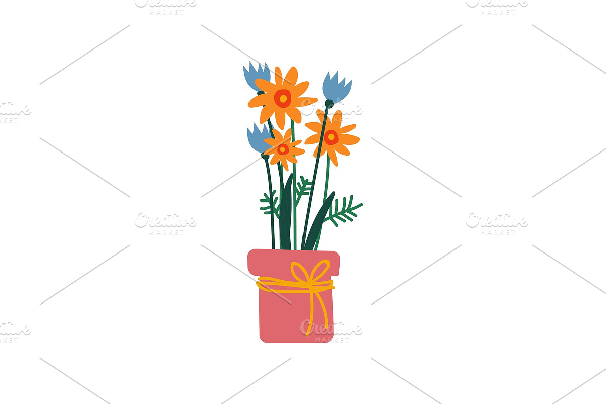 Bouquet of Spring Flowers in in Illustrations - product preview 8
