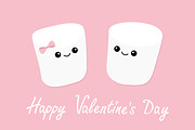 Happy Valentines Day. Marshmallows