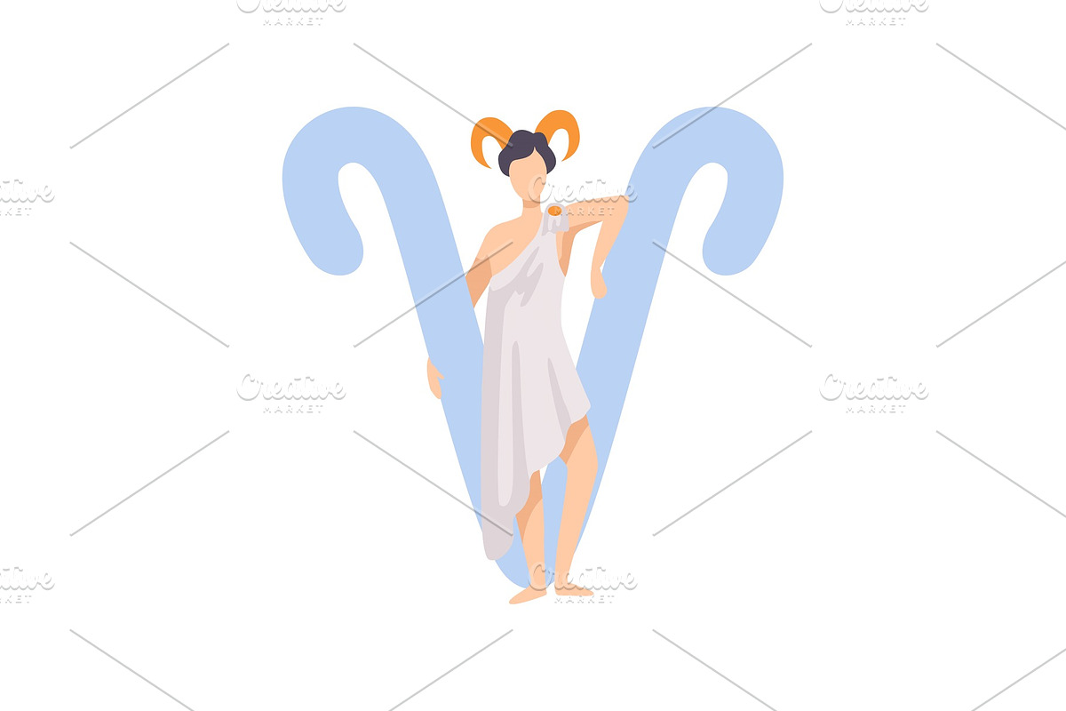 Aries Zodiac Sign, Young Man in Illustrations - product preview 8