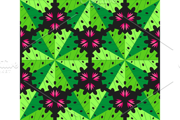 Cute Kaleidoscope Seamless Pattern