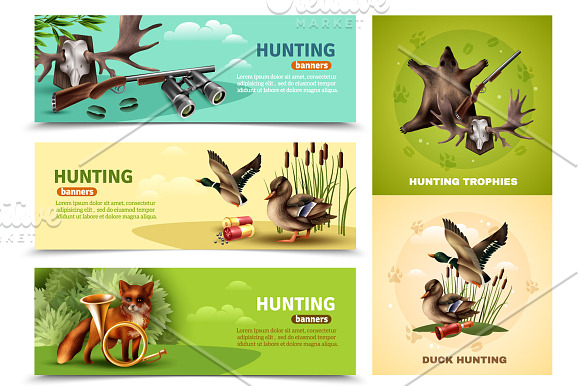 Duck Hunting Set in Illustrations - product preview 3