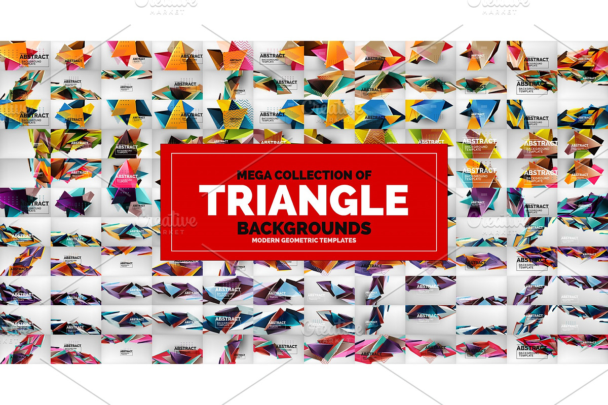 Mega collection of triangle low poly in Illustrations - product preview 8