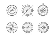 6 Compass and Navigation Icons