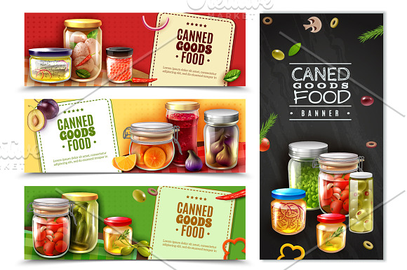 Canned Food Set in Illustrations - product preview 2