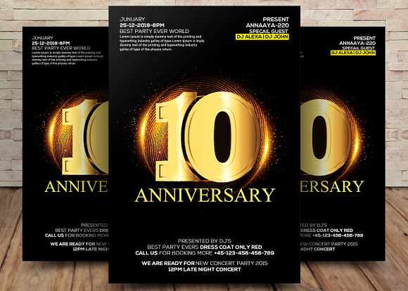10 Golden Flyers Bundle in Flyer Templates - product preview 3