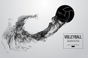 Silhouette of a volleyball ball