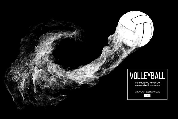 Silhouette of a volleyball ball in Illustrations - product preview 1