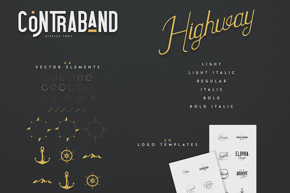 Highway Contraband - font duo + More in Display Fonts - product preview 1