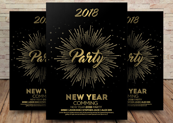 10 Golden Flyers Bundle in Flyer Templates - product preview 2