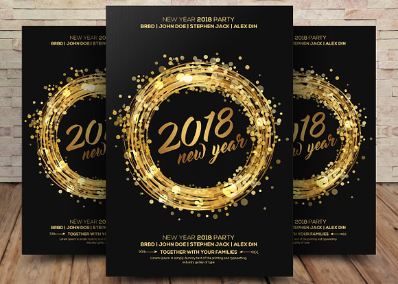 10 Golden Flyers Bundle in Flyer Templates - product preview 3