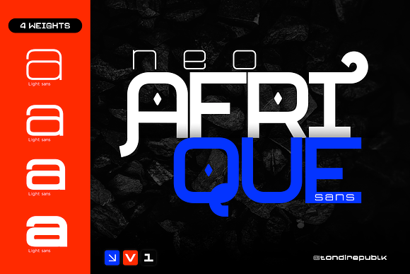 Neo Afrique Sans | Modern Art Deco in Art Deco Fonts - product preview 12