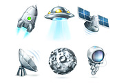 Space vector icons
