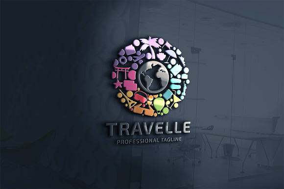 Travel World Logo in Logo Templates - product preview 1