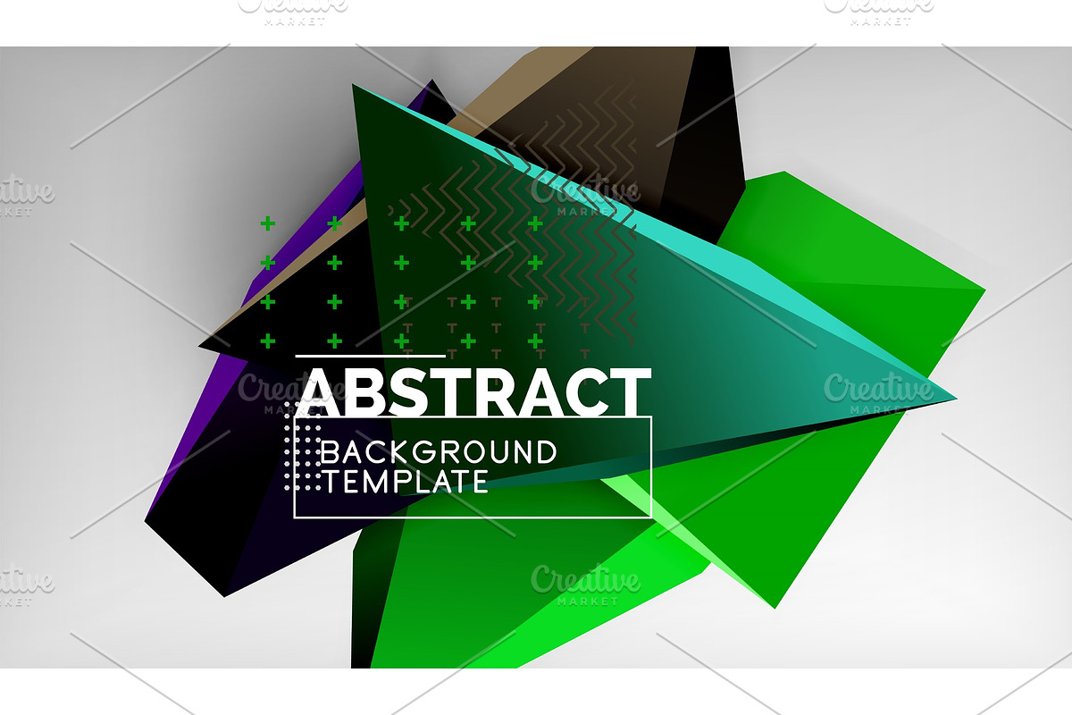 3d triangle geometric background in Illustrations - product preview 8
