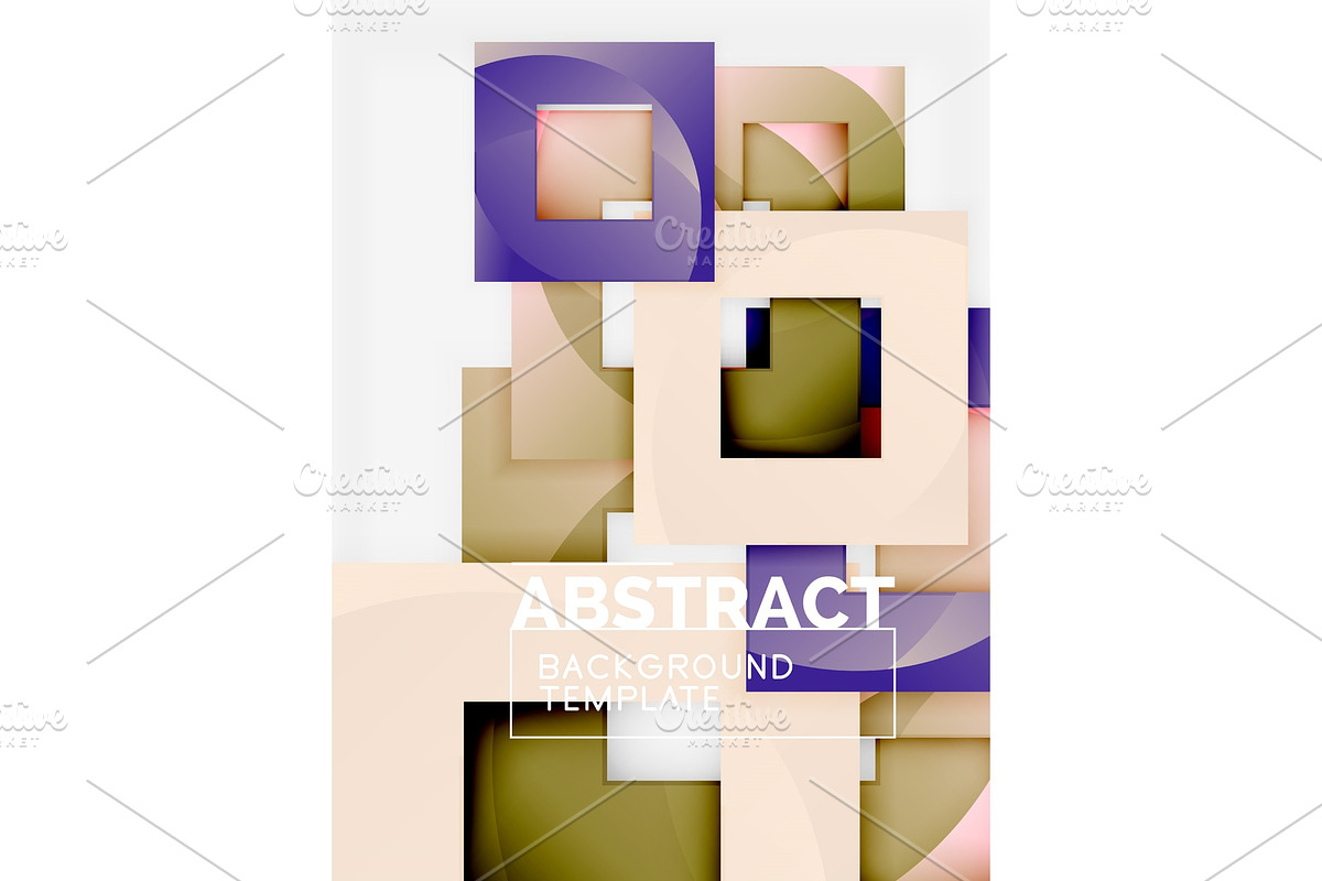 Background abstract squares in Illustrations - product preview 8