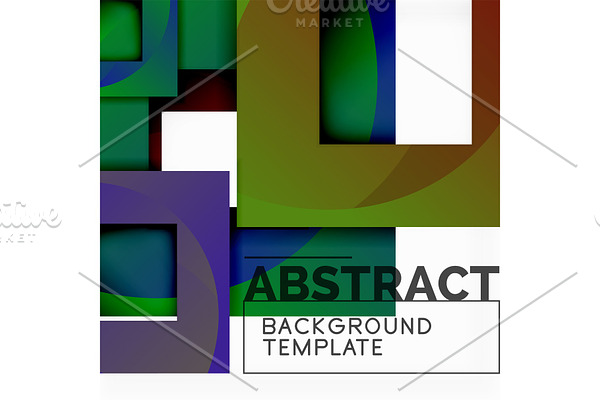 Color square composition with text