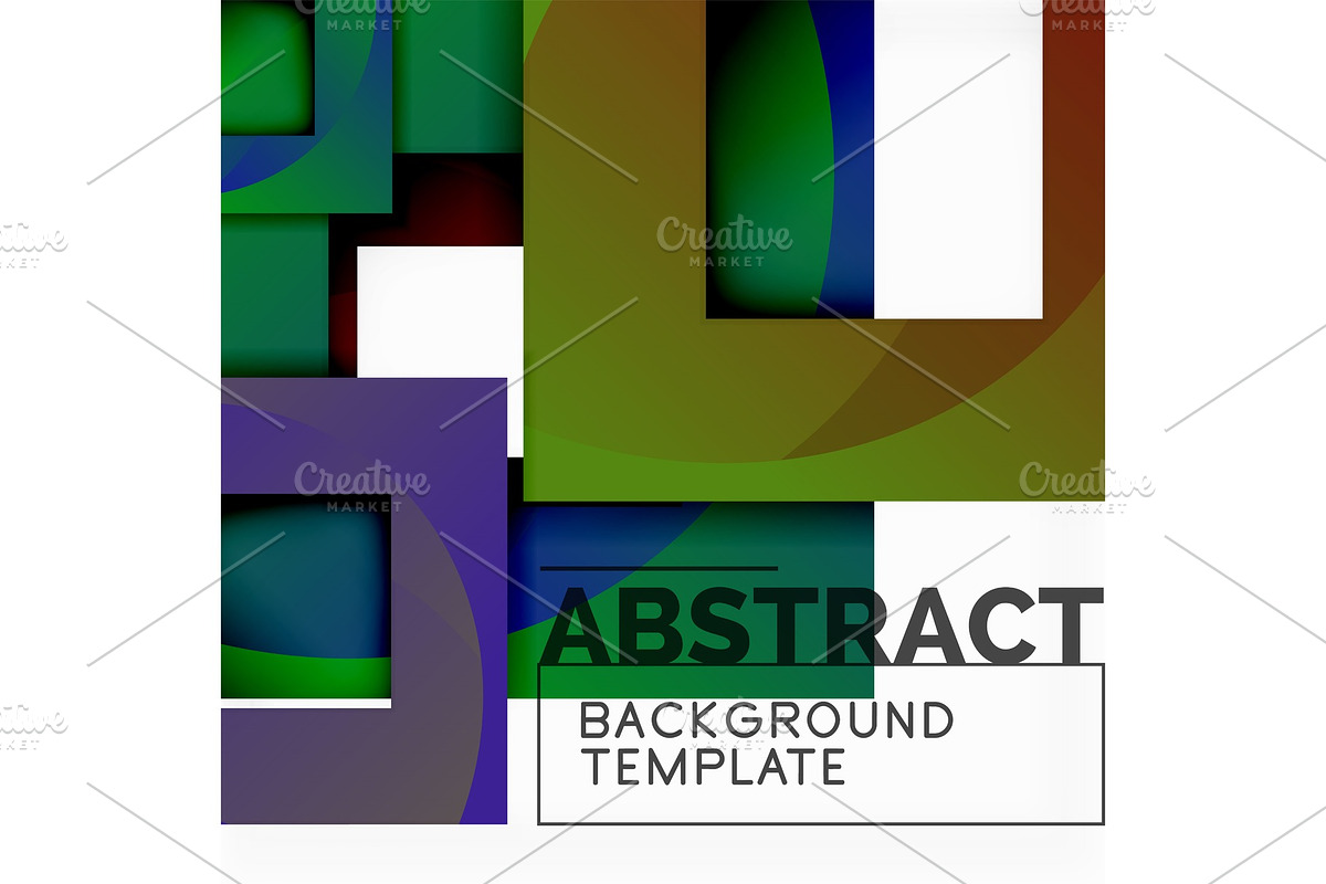 Color square composition with text in Illustrations - product preview 8